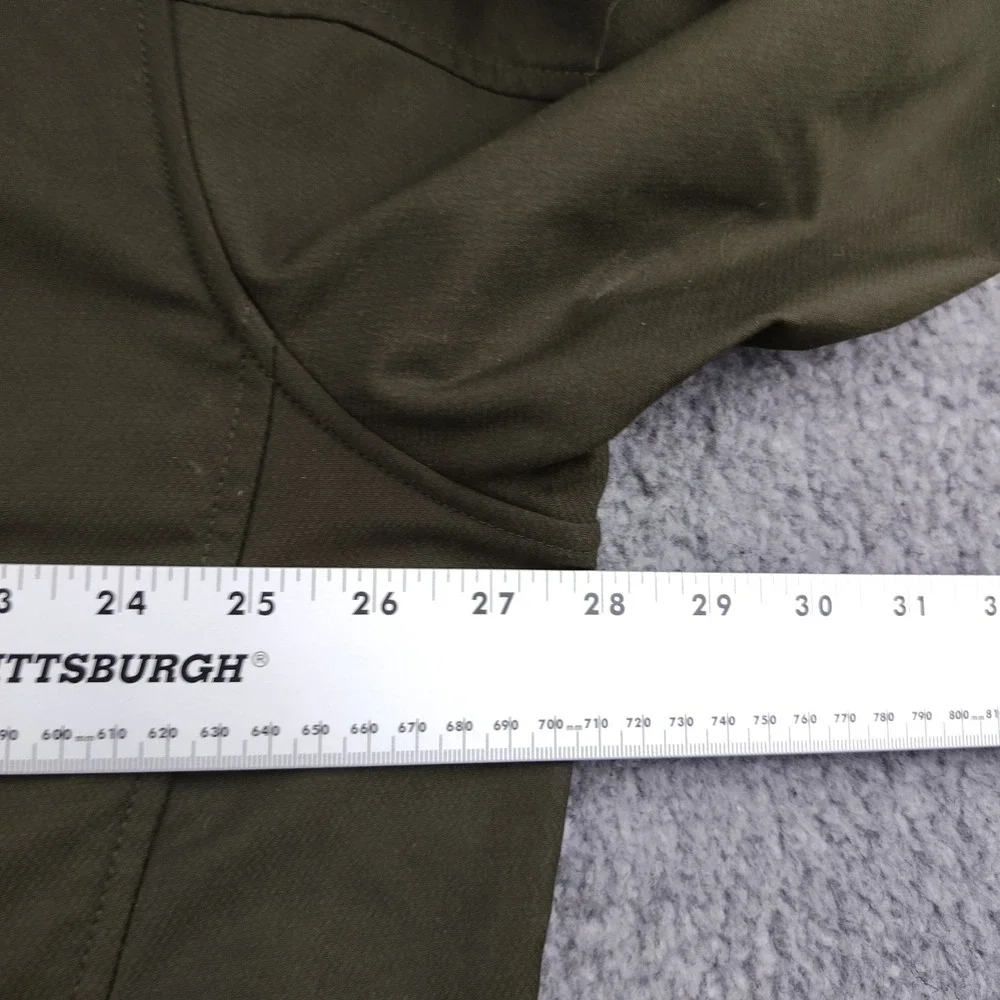 REI Mens 2XL XXL Jacket Olive Green Softshell Full Zip Fleece Lined Hike Commute